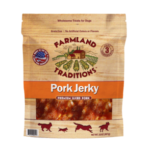 Pork Jerky treats front of bag