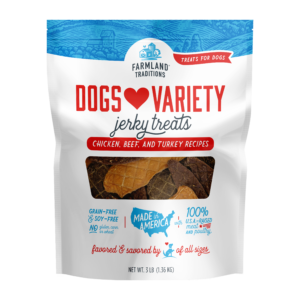 Dogs ♥ Variety Jerky Treats front of bag