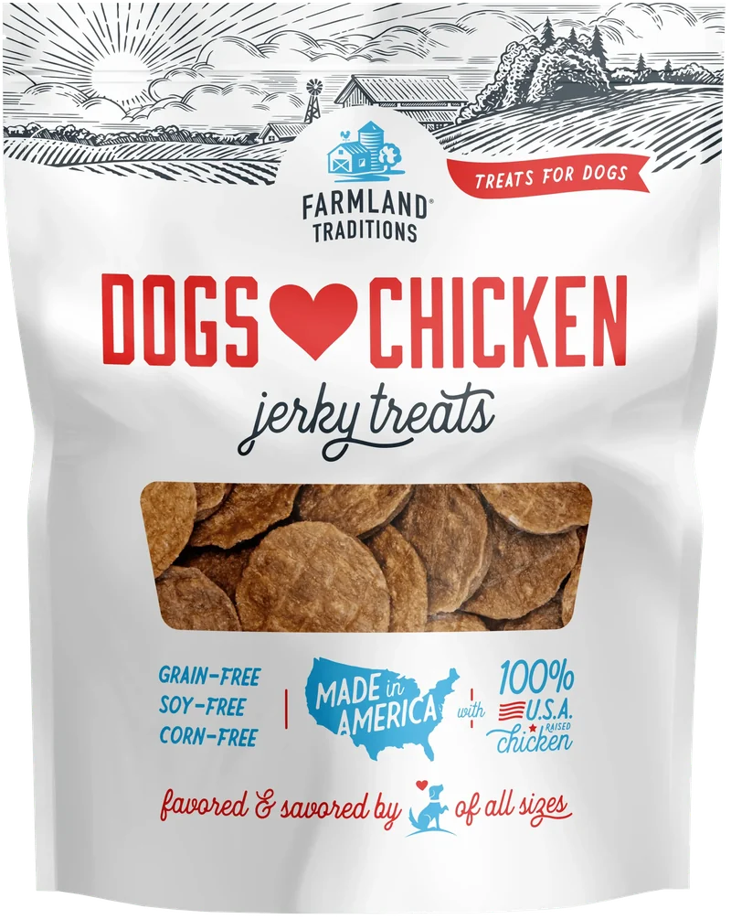 Dogs ♥ Jerky chicken jerky treats bag