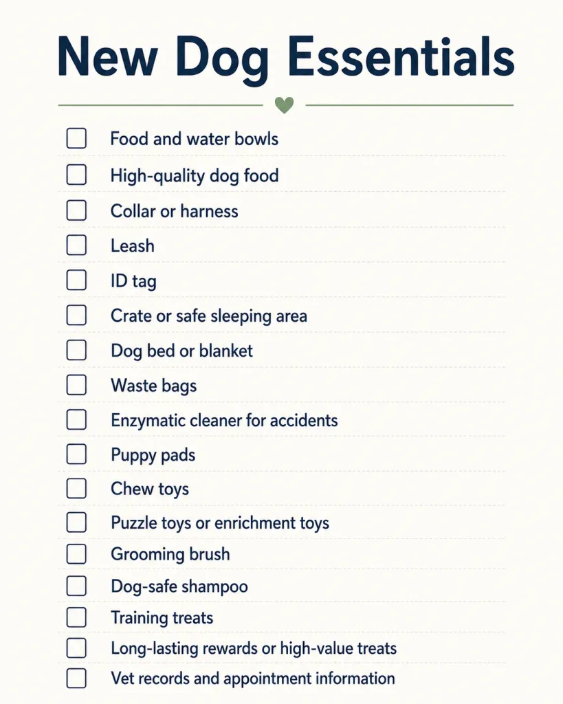 new dog parent checklist