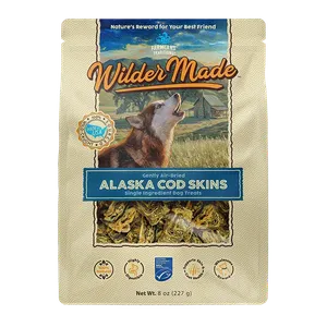 Wilder Made cod skins front of bag